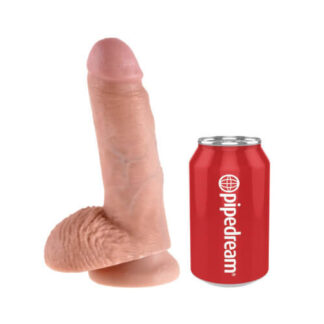 King Cock 7 Inch Cock with Balls-Flesh