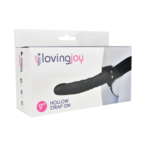 Loving Joy 9 Inch Hollow Strap On Black - Image 5