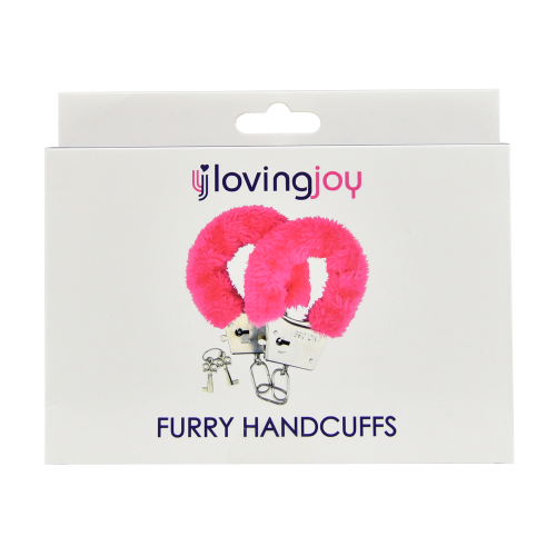 Loving Joy Furry Handcuffs Pink - Image 4