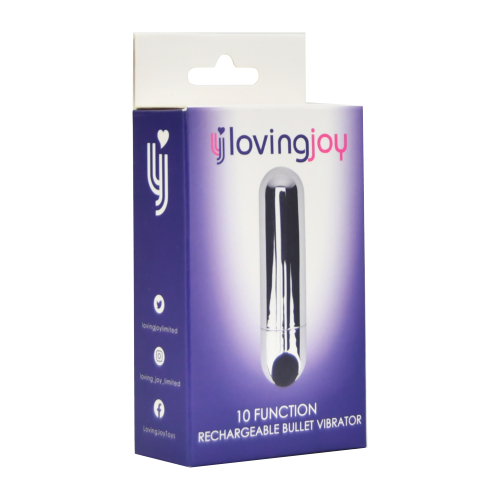 Loving Joy 10 Function Rechargeable Bullet Vibrator Silver - Image 3