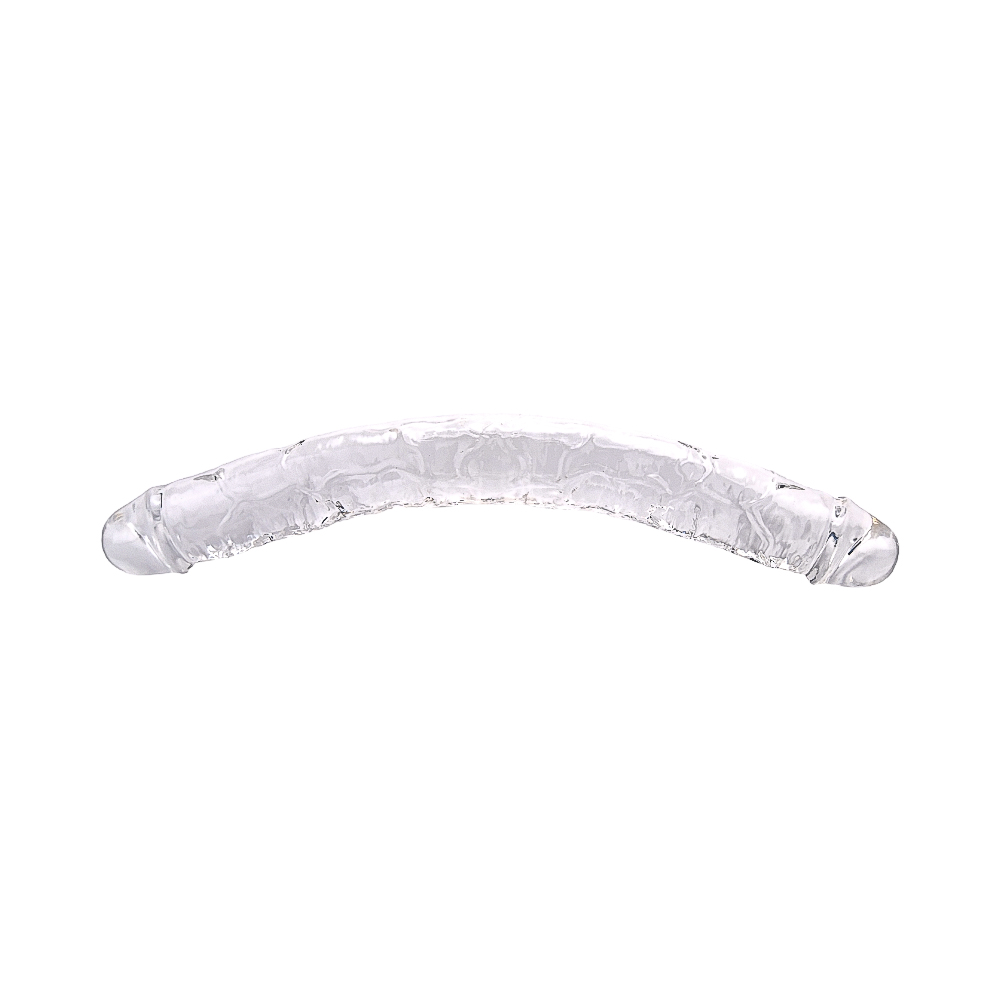 Loving Joy 15 Inch Double Ended Dildo Clear - Image 4