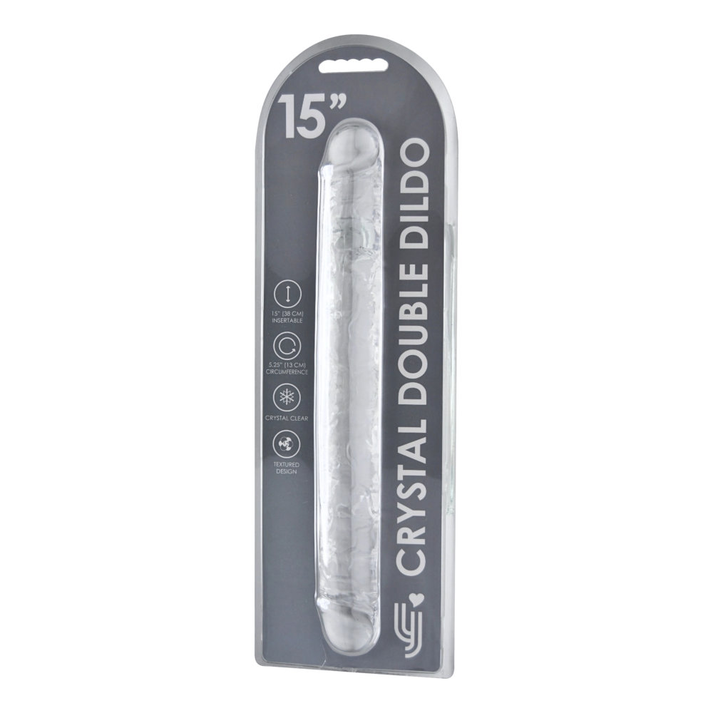 Loving Joy 15 Inch Double Ended Dildo Clear - Image 5
