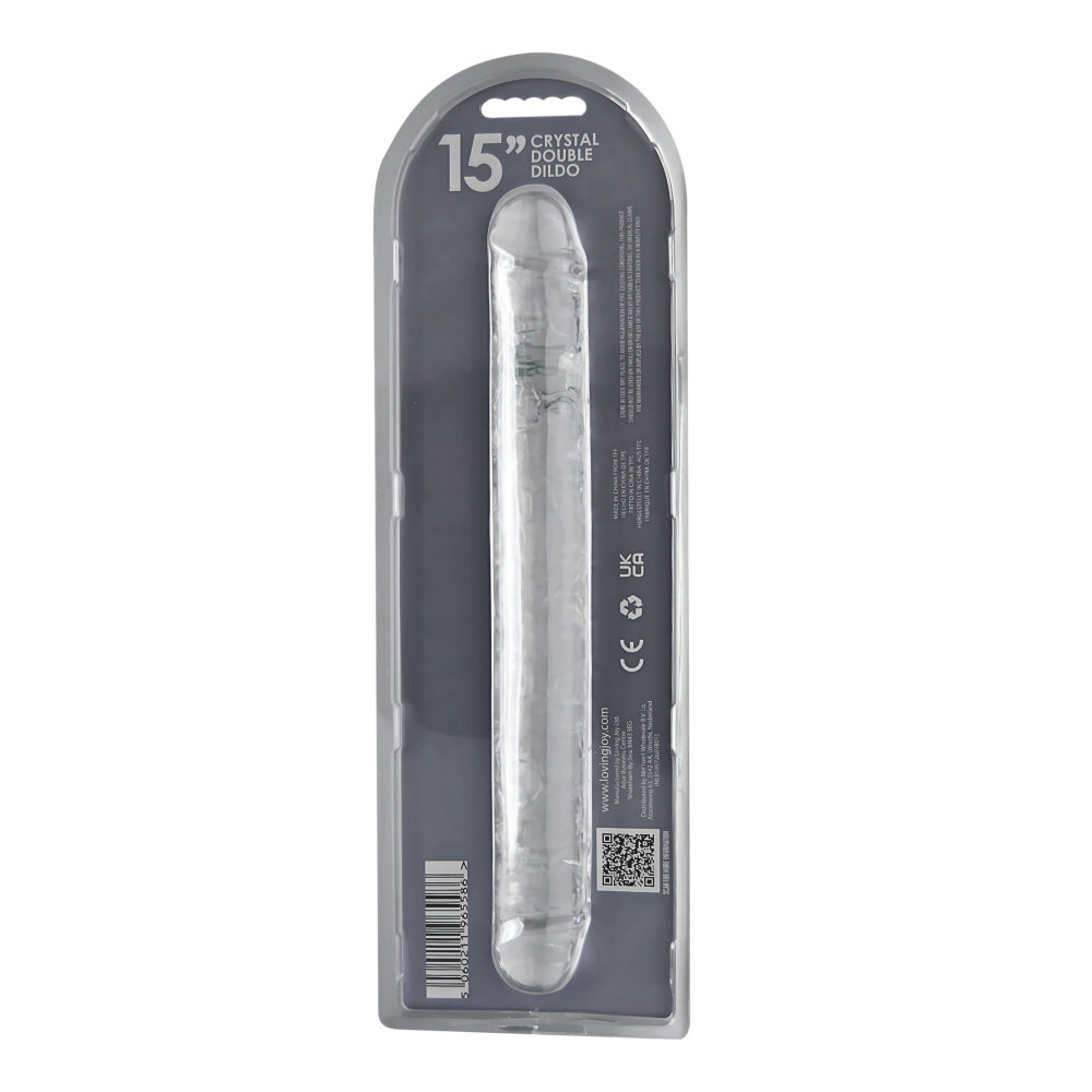 Loving Joy 15 Inch Double Ended Dildo Clear - Image 6
