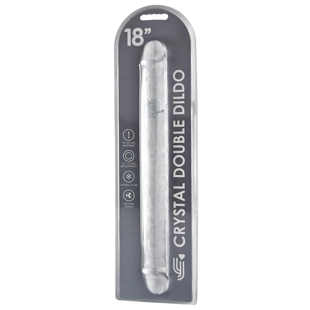 Loving Joy 18 Inch Double Ended Dildo Clear - Image 4