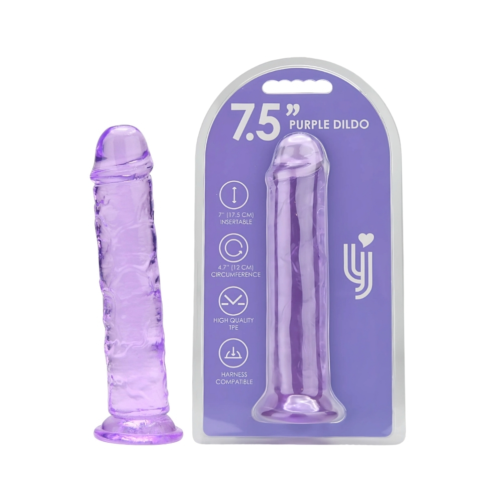 Loving Joy 7.5 Inch Suction Cup Dildo Purple - Image 5