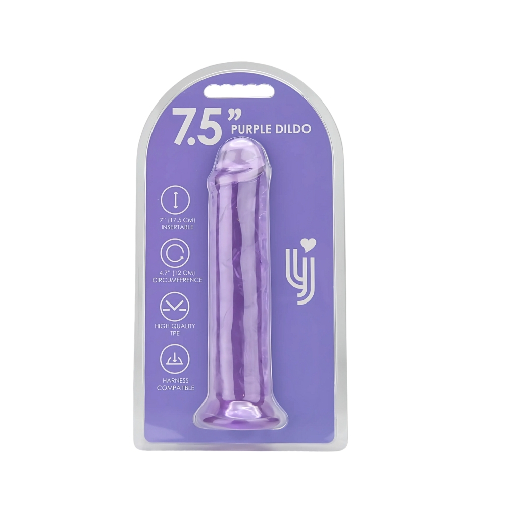 Loving Joy 7.5 Inch Suction Cup Dildo Purple - Image 6