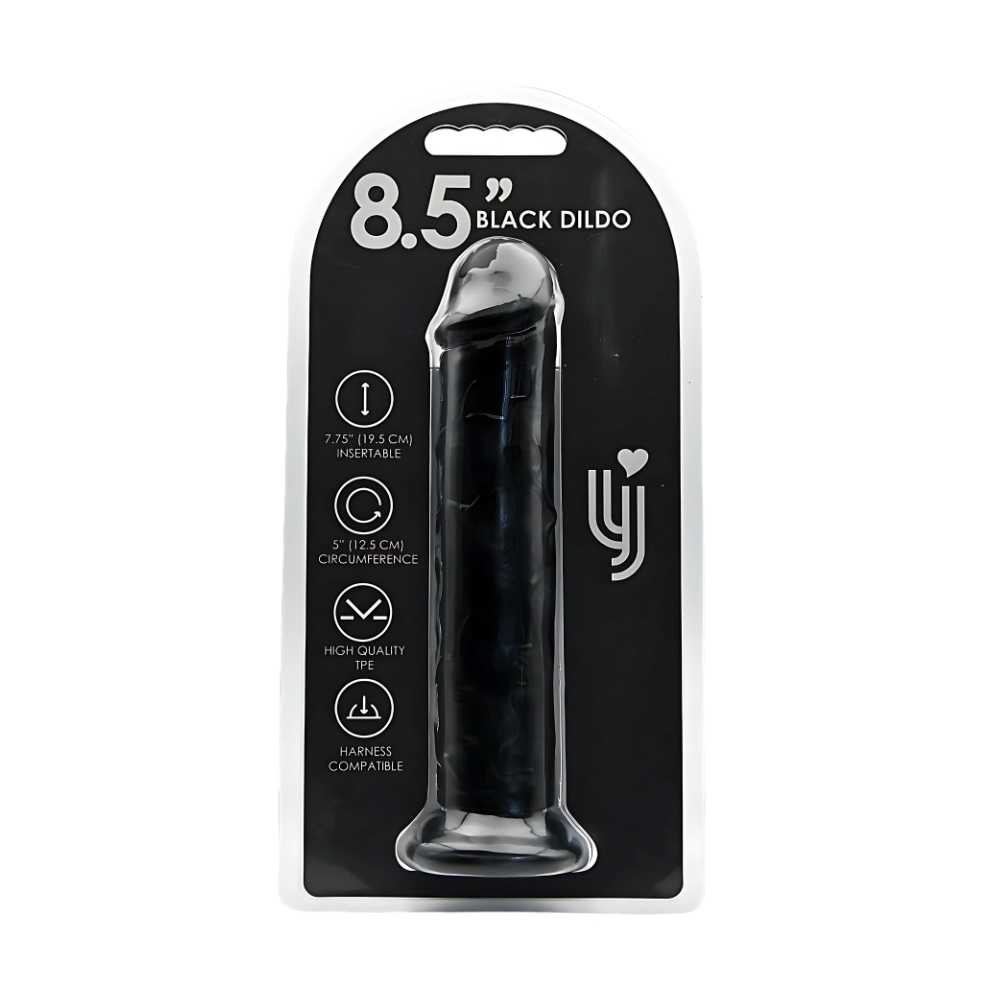 Loving Joy 8.5 Inch Suction Cup Dildo Black - Image 5