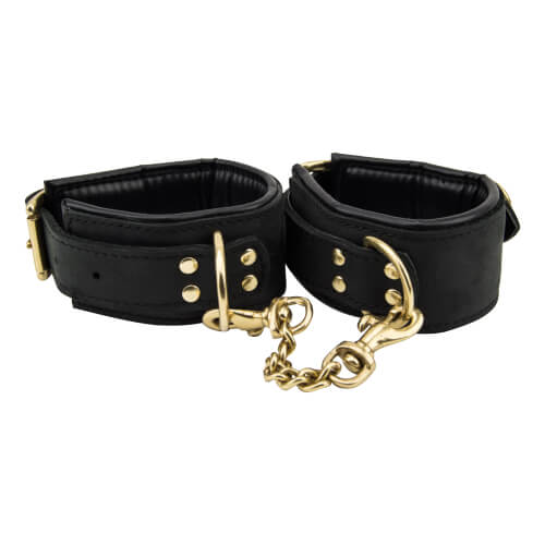 Bound Noir Nubuck Leather Slim Wrist Cuffs - Image 3