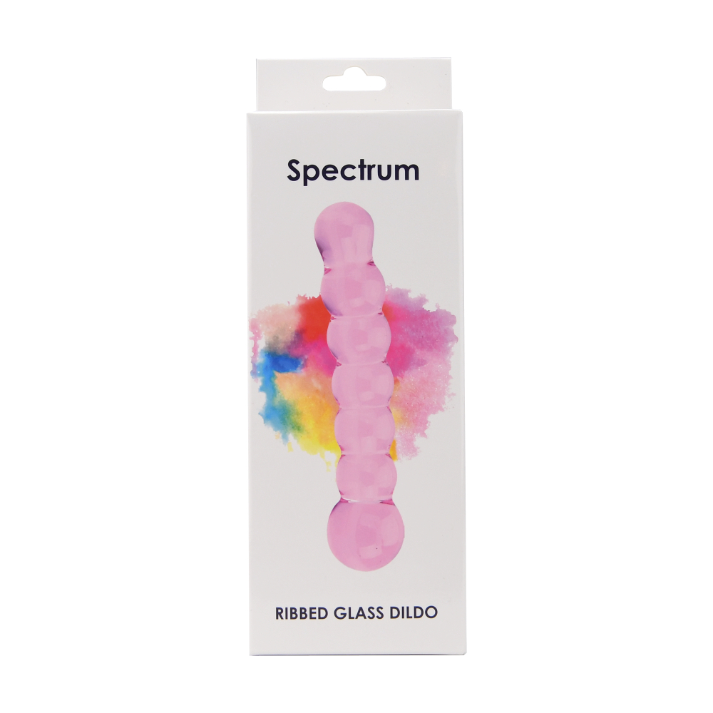 Spectrum Ribbed Glass Dildo - Image 7