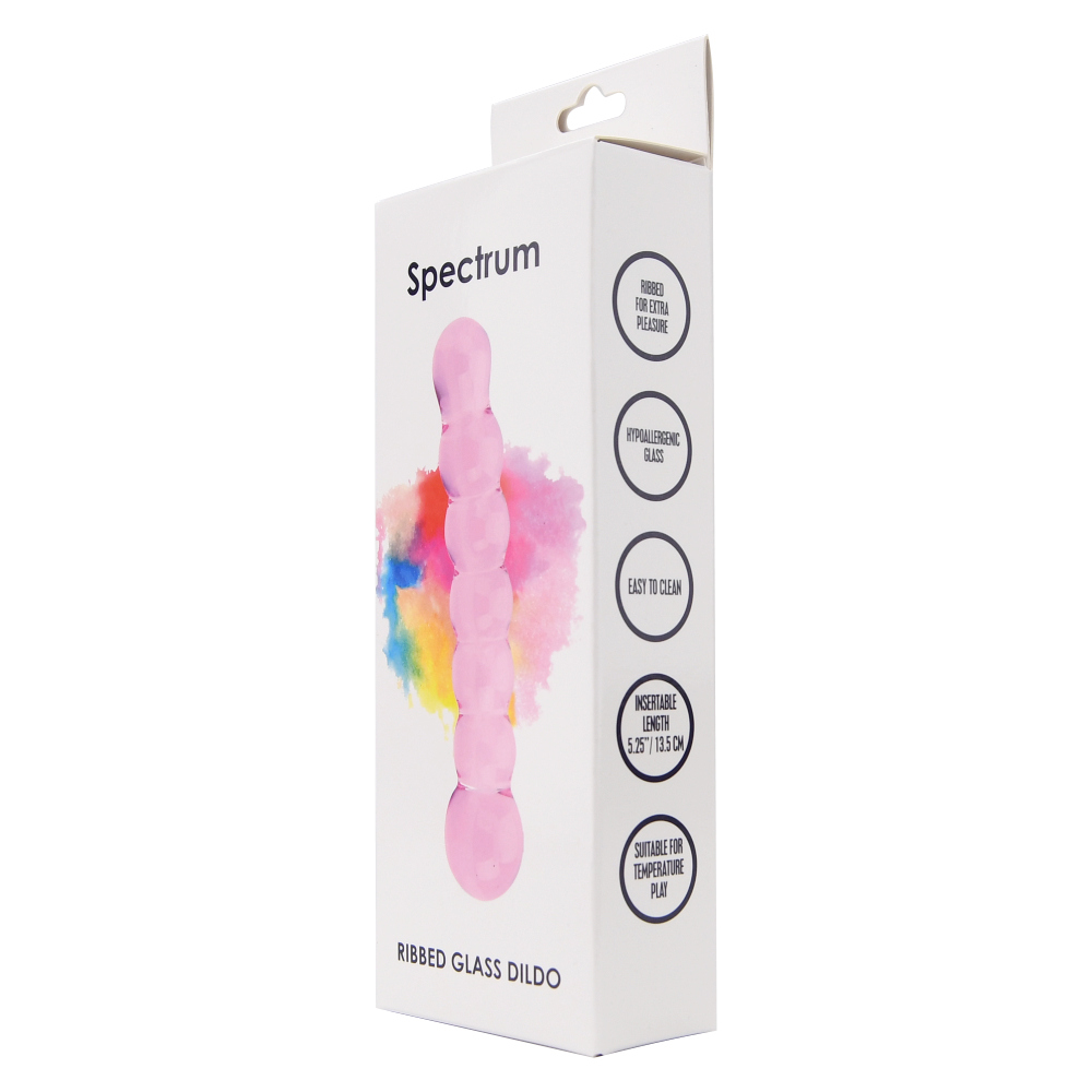 Spectrum Ribbed Glass Dildo - Image 8