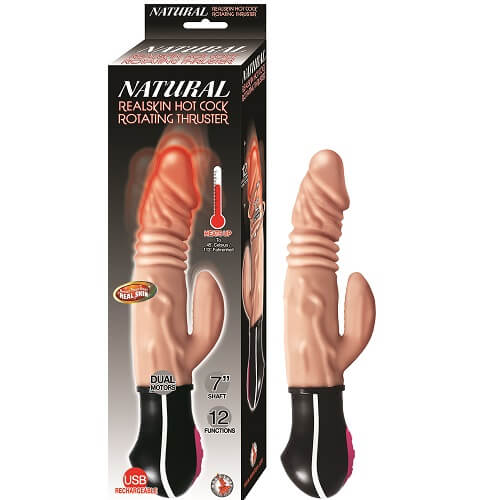Realistic Warming and Thrusting Vibrating Dildo Flesh - Image 4