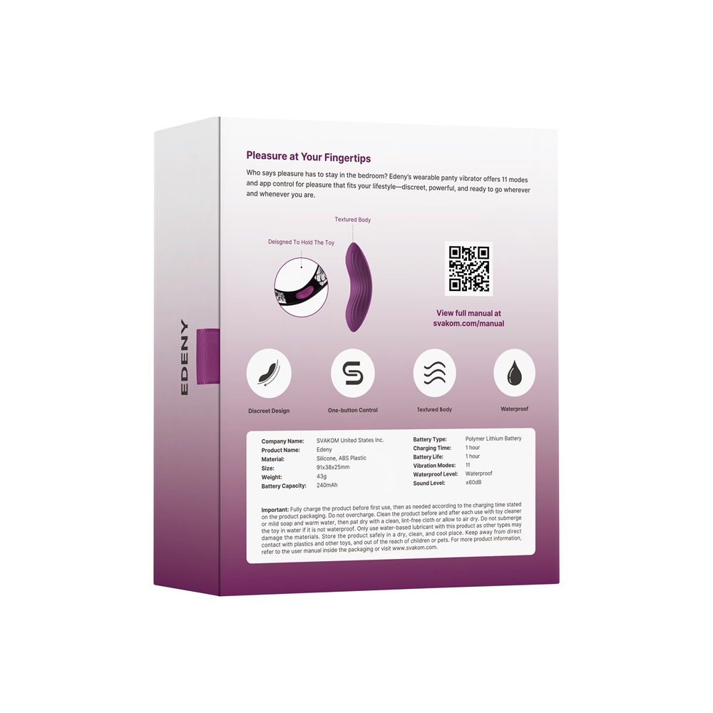 Svakom Edeny App Controlled Knicker Vibrator - Image 7