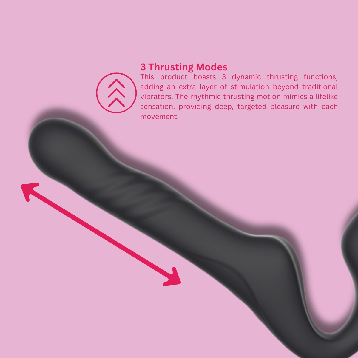 Mina Surge Remote Thrusting & Vibrating Strapless Strap On - Image 12