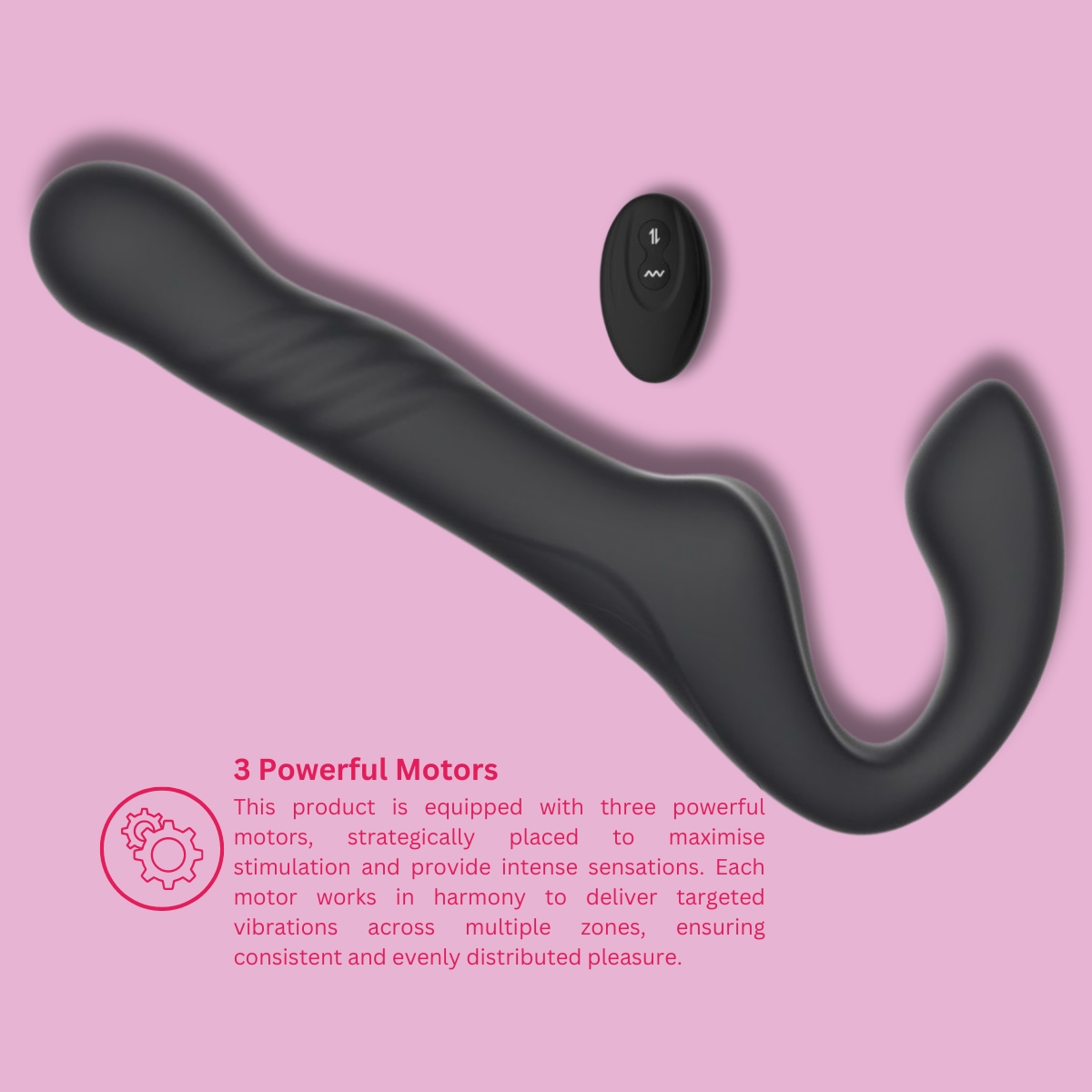 Mina Surge Remote Thrusting & Vibrating Strapless Strap On - Image 13