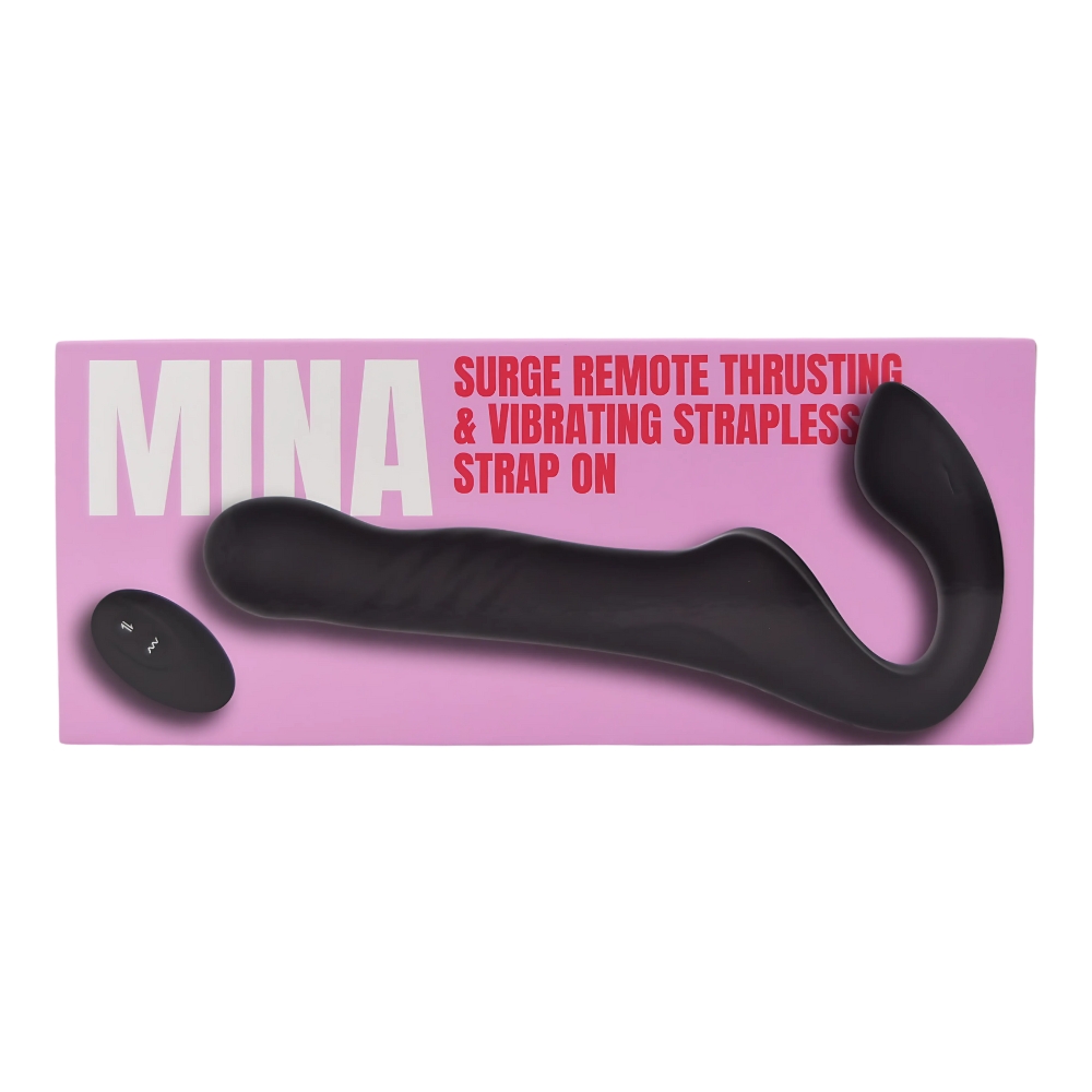 Mina Surge Remote Thrusting & Vibrating Strapless Strap On - Image 14