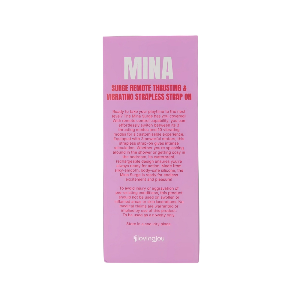 Mina Surge Remote Thrusting & Vibrating Strapless Strap On - Image 17