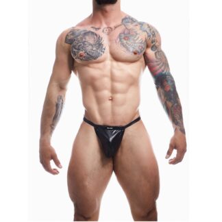 C4M Boost Black Leatherette G-String - Large
